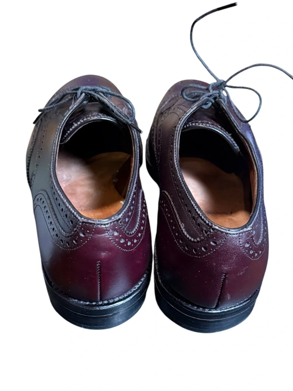 Allen Edmonds Concord Longwing Blucher Burgundy Leather Dress Shoes Men’s 9 D US